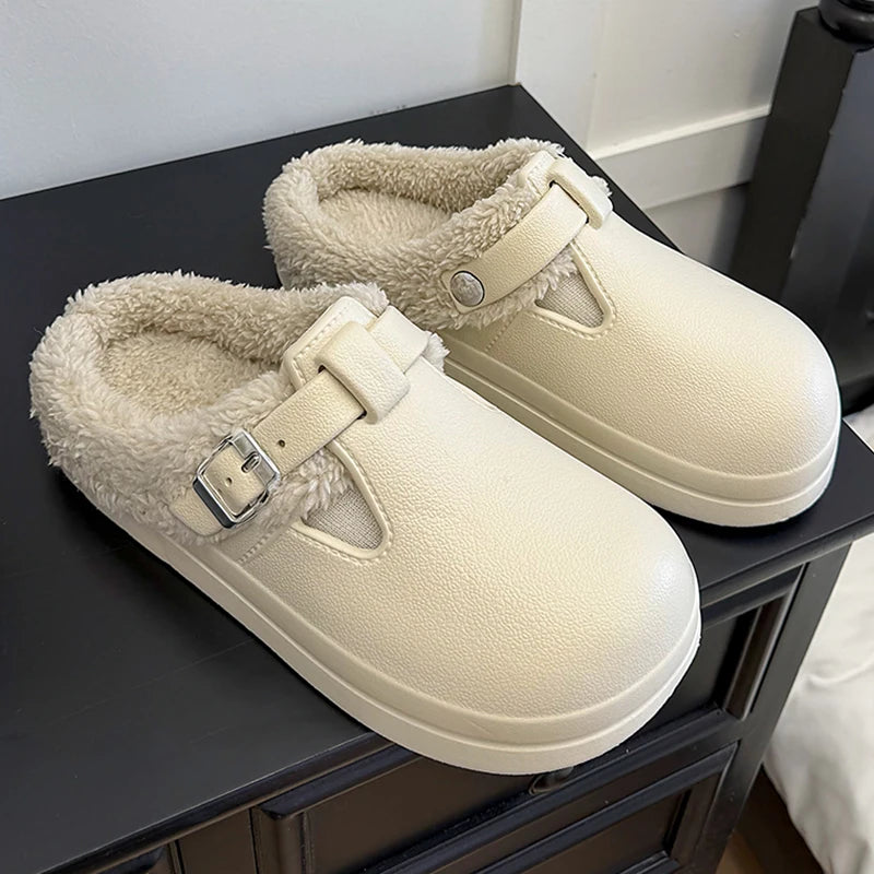 Women Winter Waterproof Plush Clogs