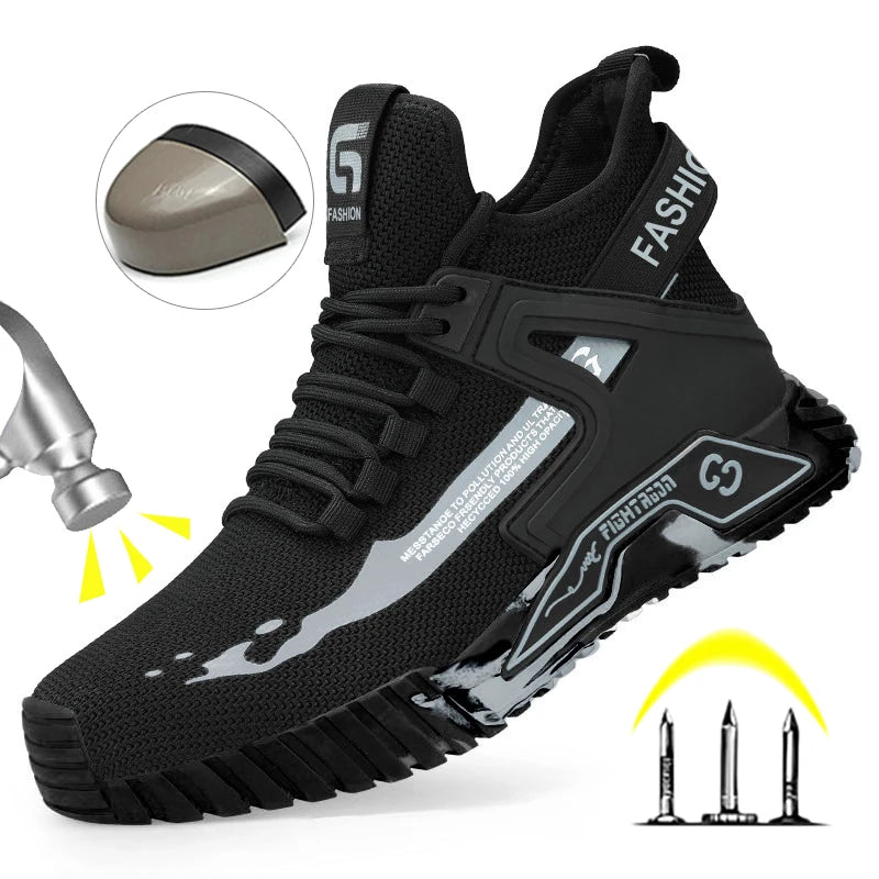 Men’s High-Top Protective Work Shoes - Jeglowstore
