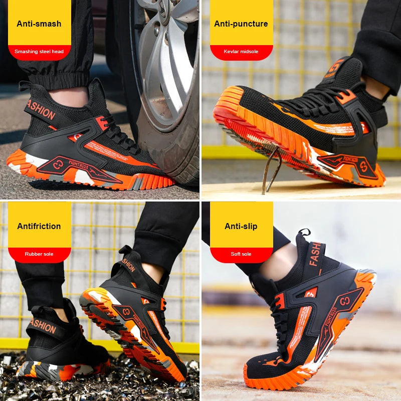 Men’s High-Top Protective Work Shoes - Jeglowstore
