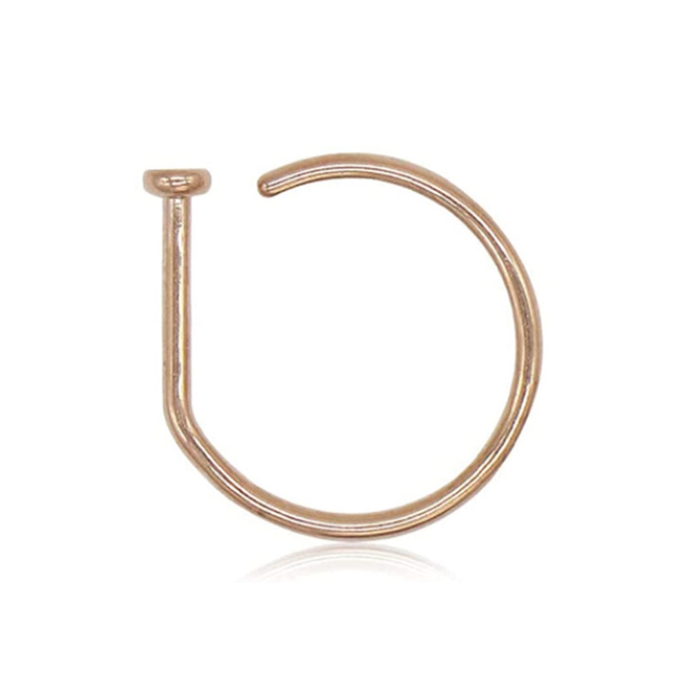 1PC G23 Titanium Nose Rings D Shape Nose Hoop Stud Ear Cartilage Piercing Nose Nostril Piercing Nariz Body Jewelry Piercings