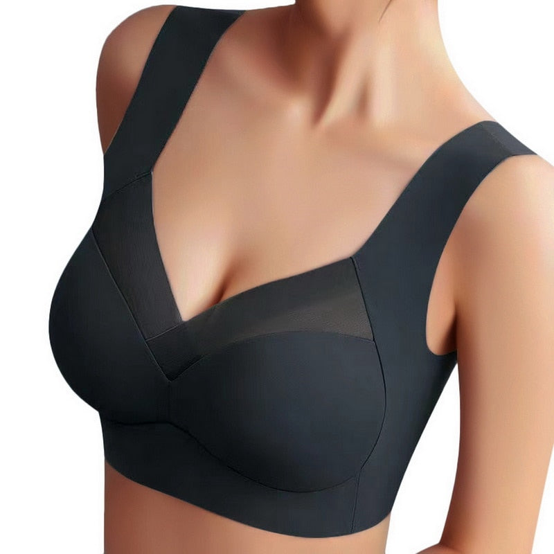 Seamless Bra Underwear for Women Sexy Push Up Anti-Sagging No Steel Ring Thin Beauty Vest Sports Running Shockproof Bra