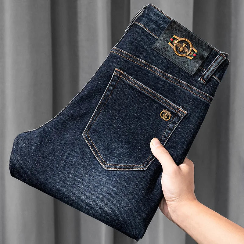 Men’s Stretch Slim Blue Jeans - Jeglowstore