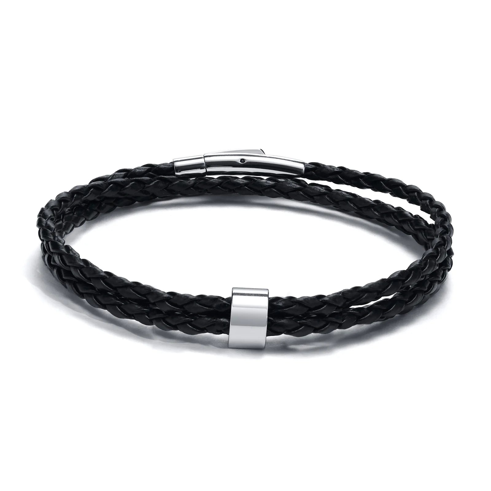 Custom Name Braided Leather Men’s Bracelet - Jeglowstore