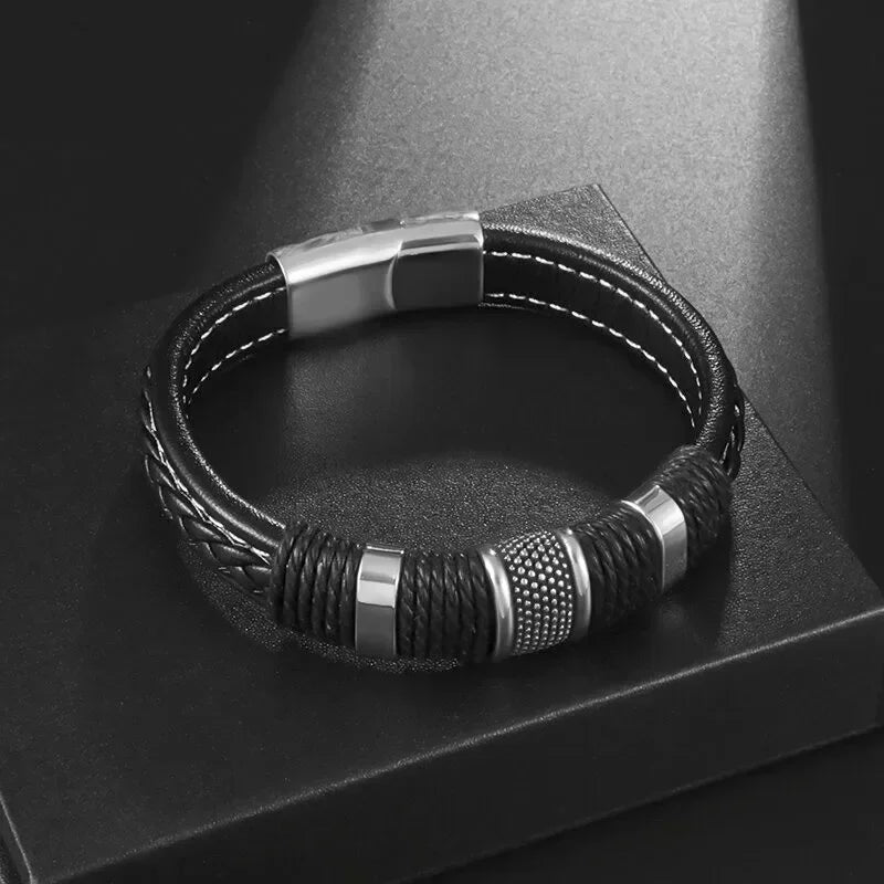 Men’s Handmade Leather Infinity Bracelet - Jeglowstore