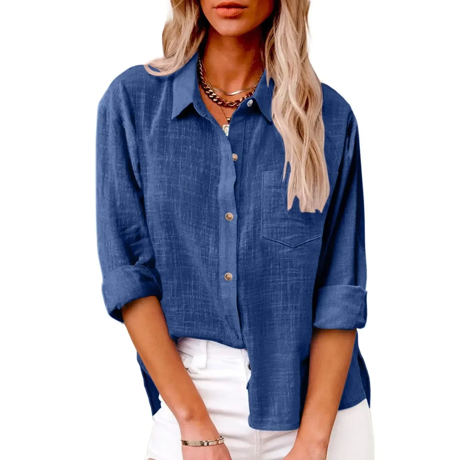 Women’s Solid Casual Long Sleeve - Jeglowstore