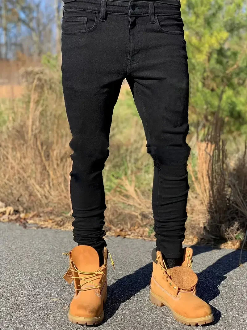 Slim-fit Men'S Washed Jeans - Jeglowstore