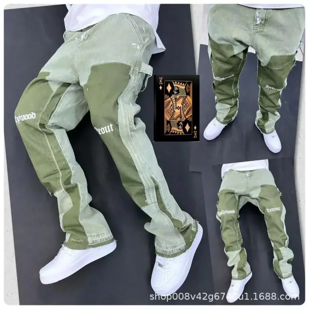 Distressed Vintage Men’s Denim Jeans - Jeglowstore