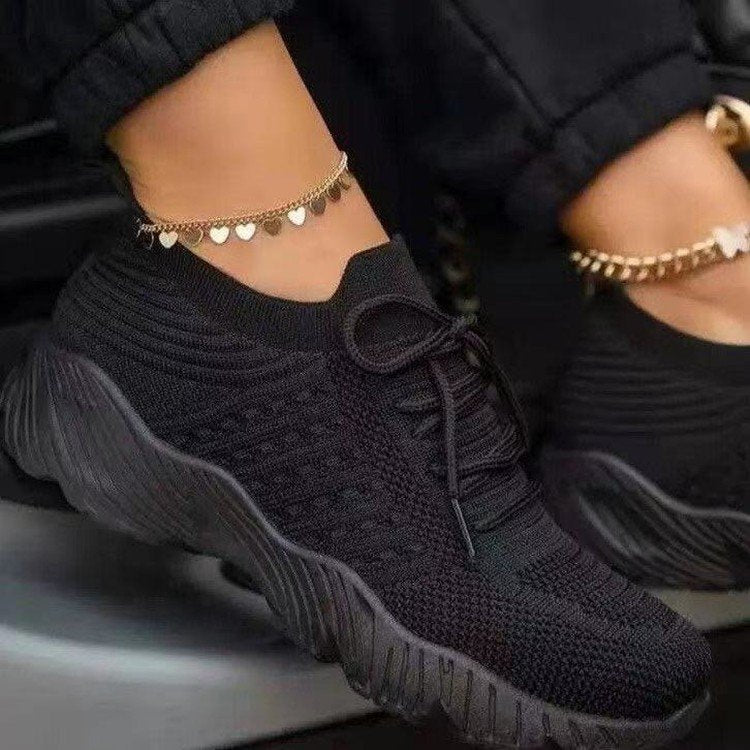 Mesh Breathable Women Casual Sneakers Lace-up Vulcanized - Jeglowstore