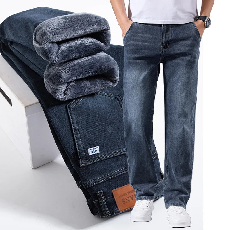 Men’s Business Casual Winter Jeans - Jeglowstore