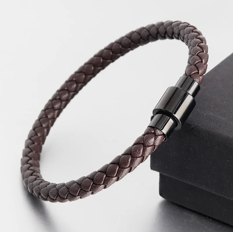 Business Style Leather Men’s Bracelet - Jeglowstore