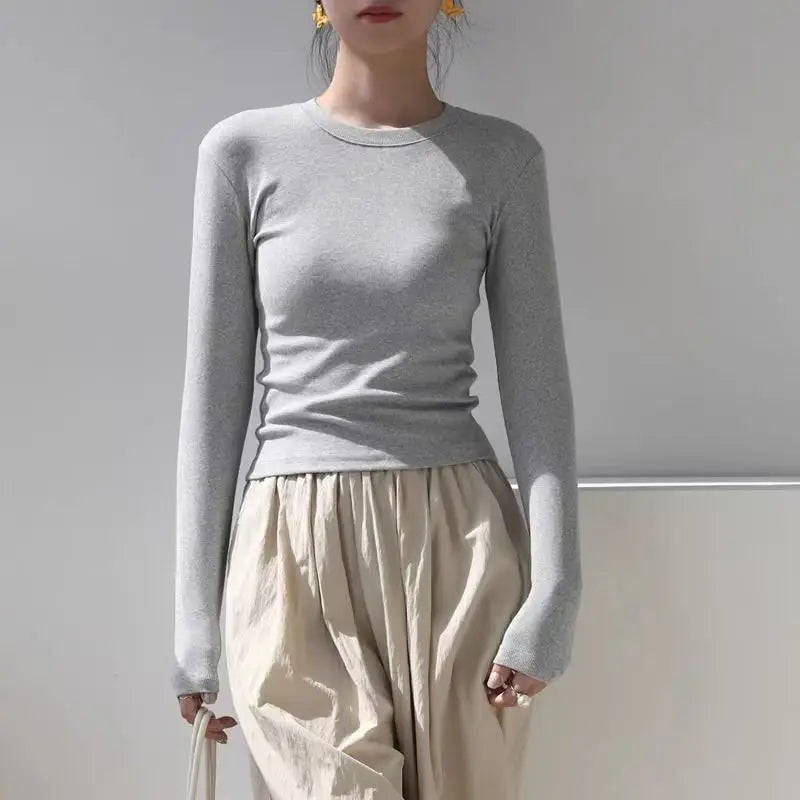 Women’s Basic Long Sleeve T-Shirt - Jeglowstore