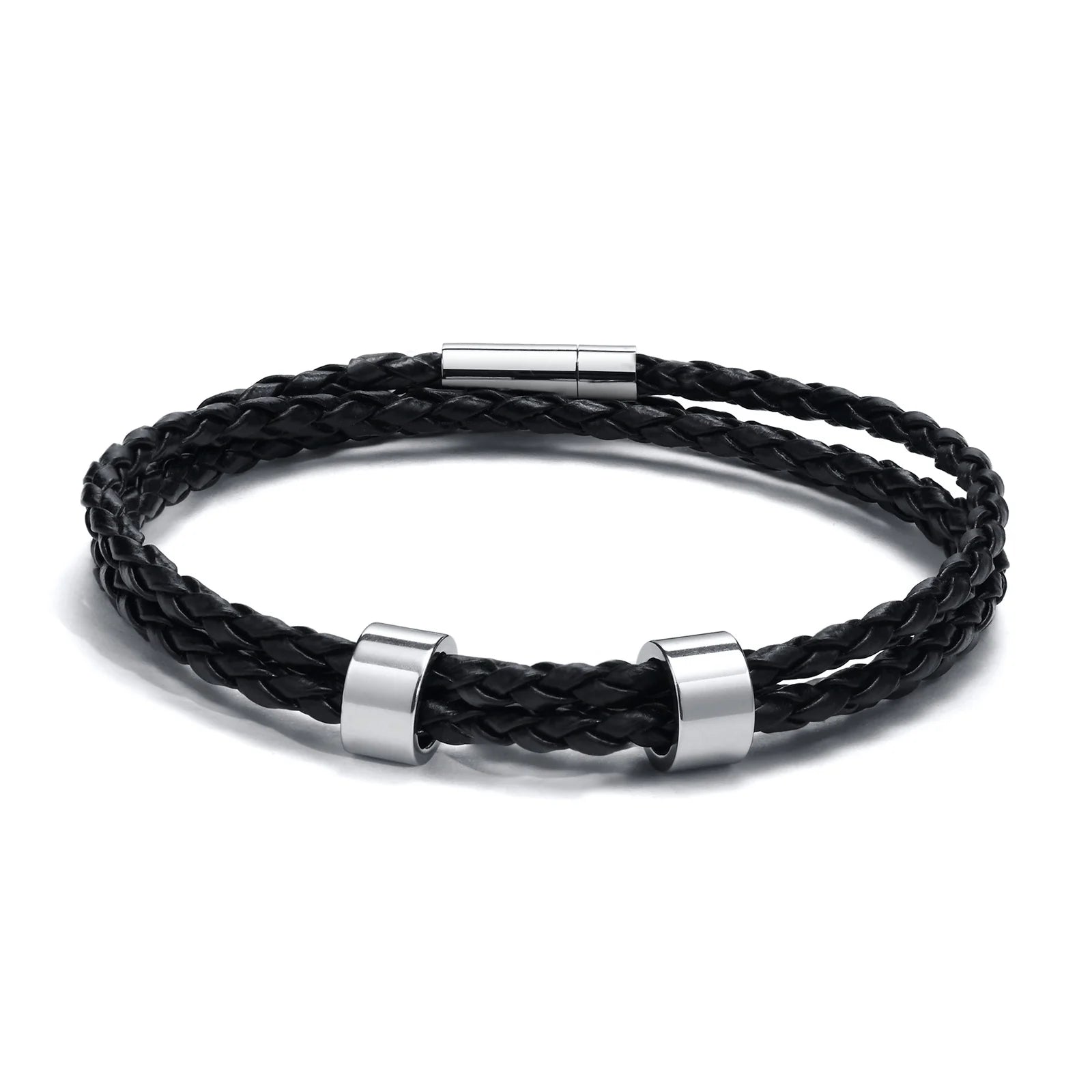 Custom Name Braided Leather Men’s Bracelet - Jeglowstore