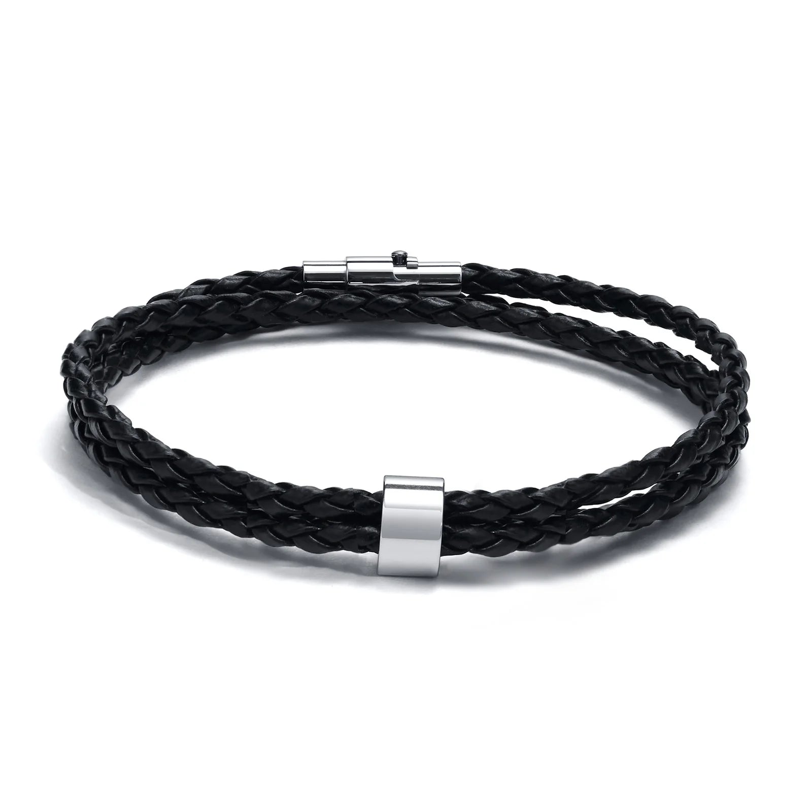 Custom Name Braided Leather Men’s Bracelet - Jeglowstore