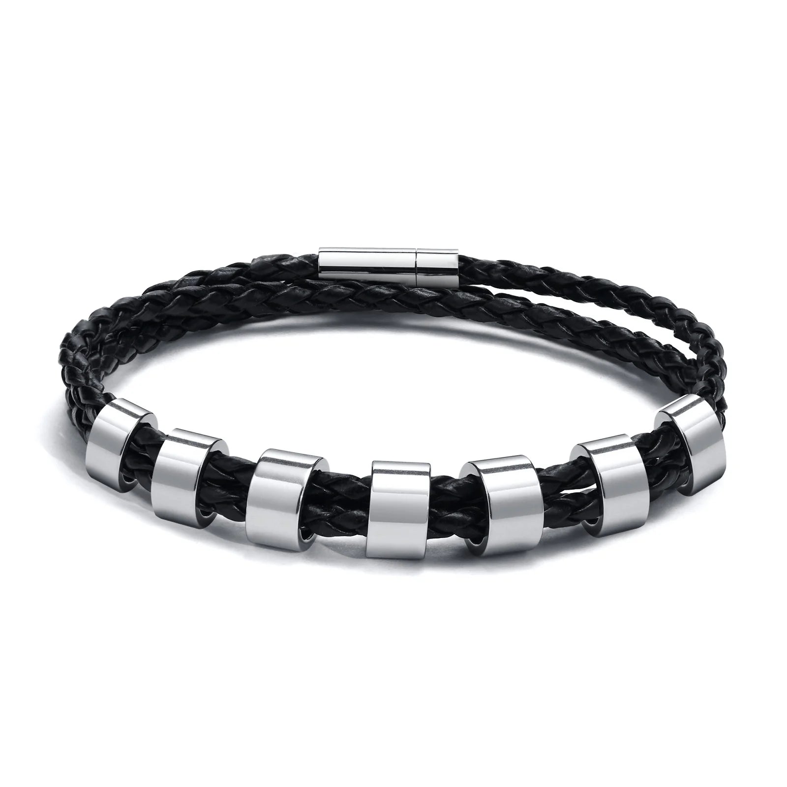 Custom Name Braided Leather Men’s Bracelet - Jeglowstore