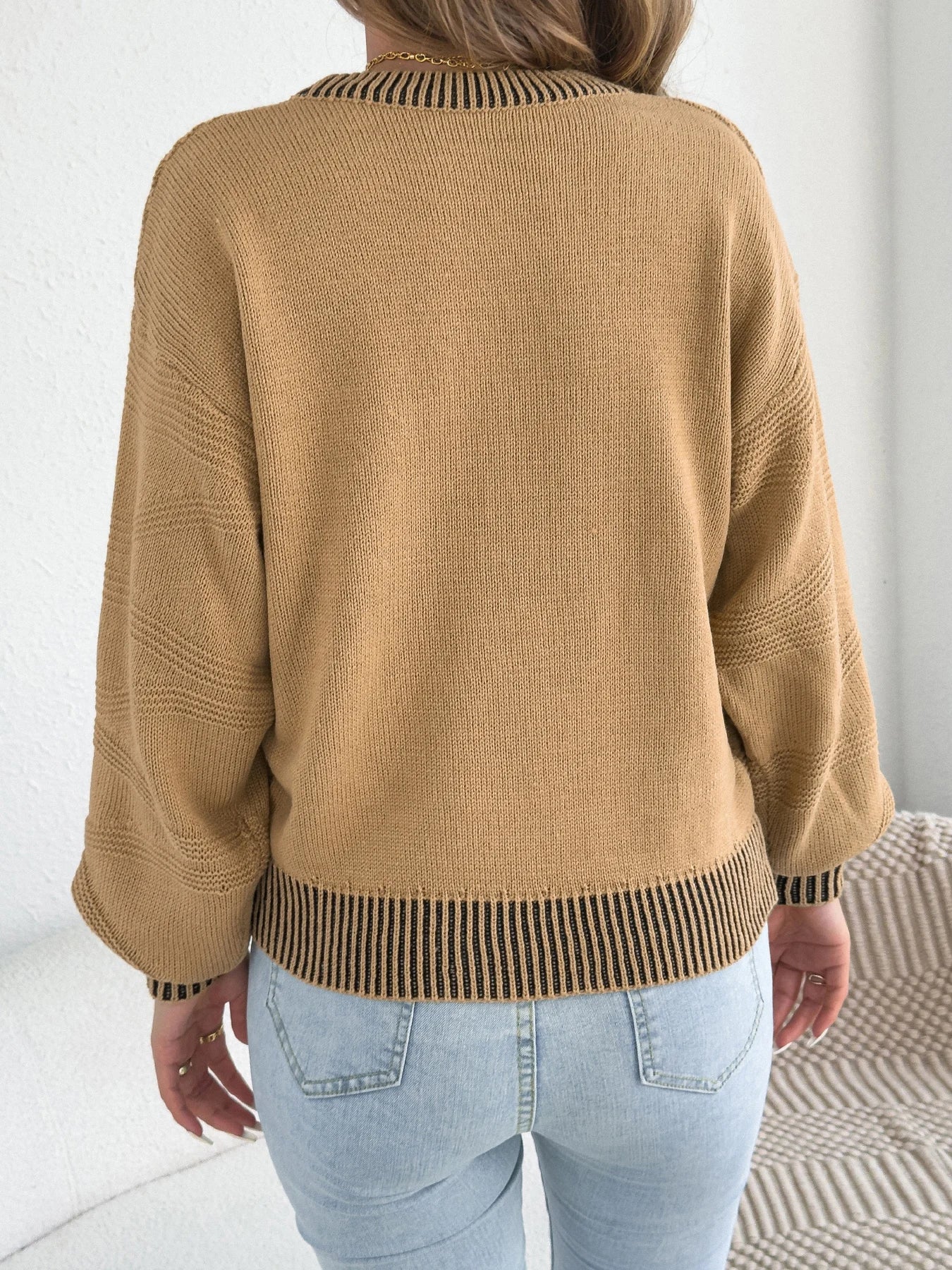 Women’s Casual Striped Knit Pullover