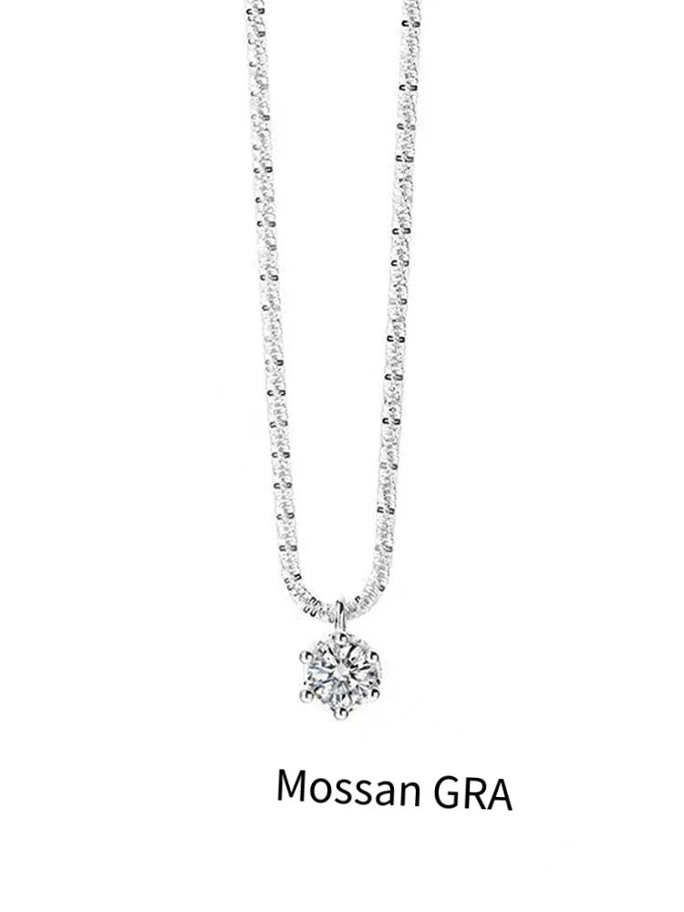 Sparkling Moissanite Silver Necklace - Jeglowstore
