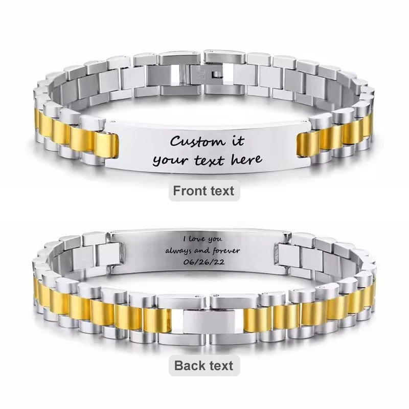 Personalized Stainless Steel ID Bracelet - Jeglowstore