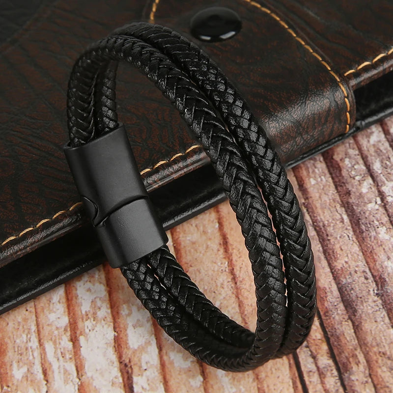 Genuine Leather Double Layer Bracelet - Jeglowstore