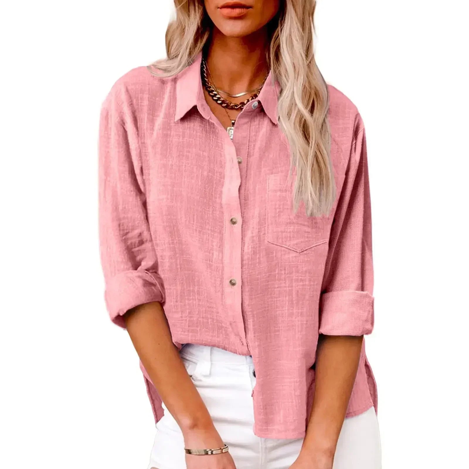 Women’s Solid Casual Long Sleeve - Jeglowstore