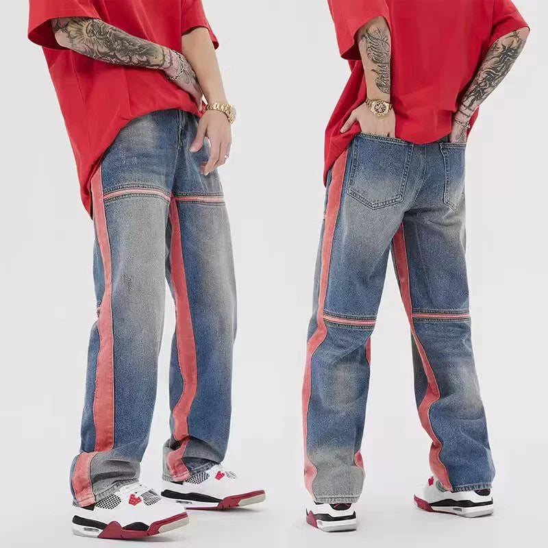 Distressed Vintage Men’s Denim Jeans - Jeglowstore