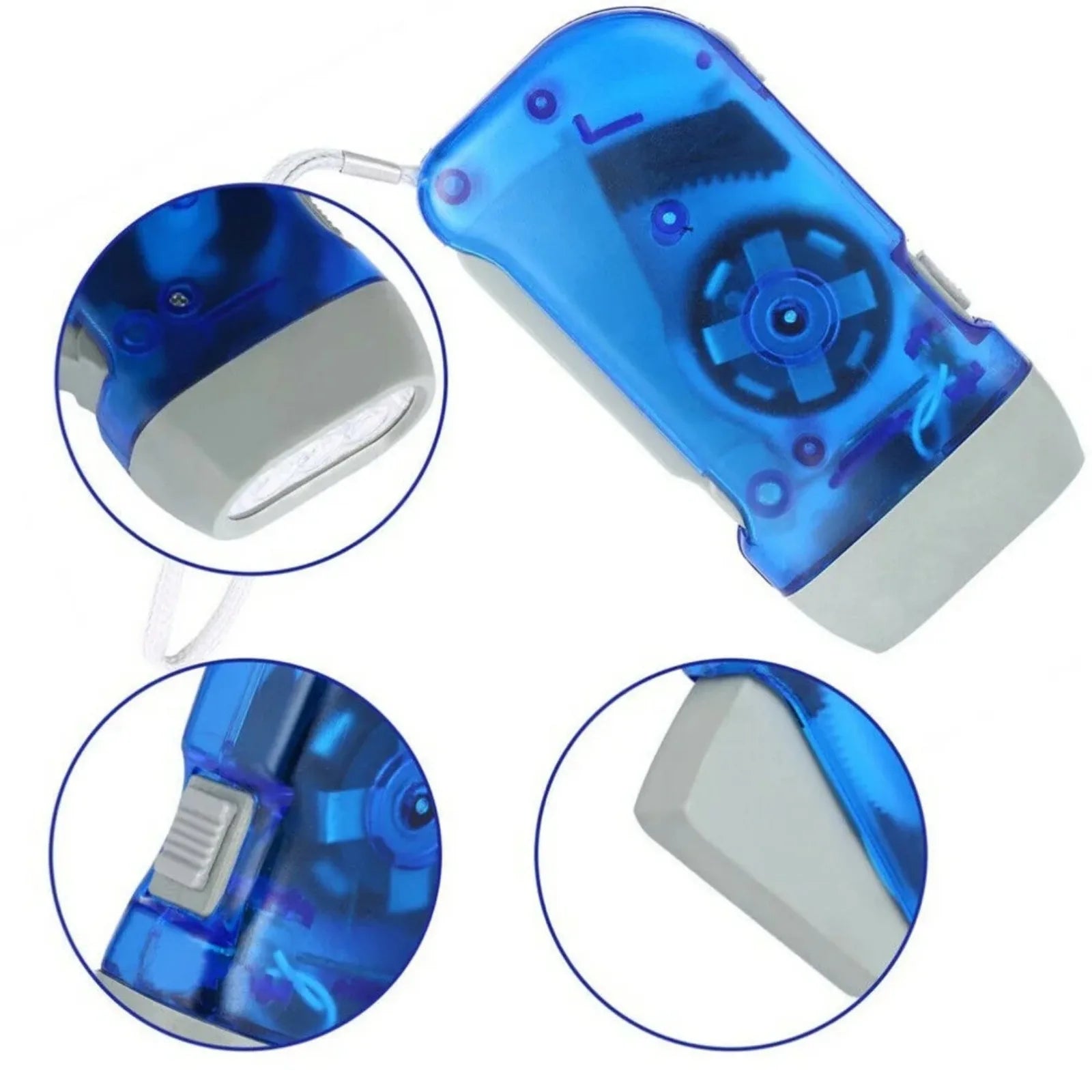 3 LED Hand Pressing Dynamo Crank Power Wind Up Flashlight Torch Light Hand Press Crank Camping Lamp Light for Outdoor Home - Jeglowstore