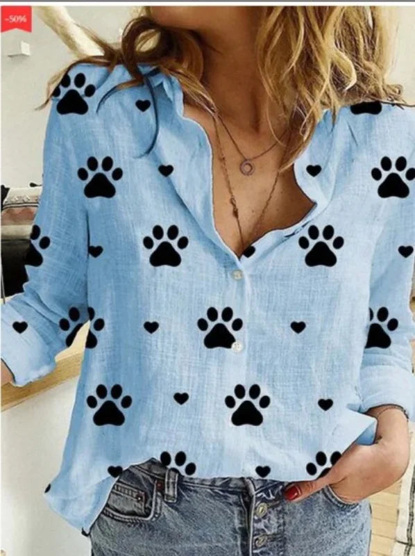 Women’s Spring Autumn Linen Shirt - Jeglowstore