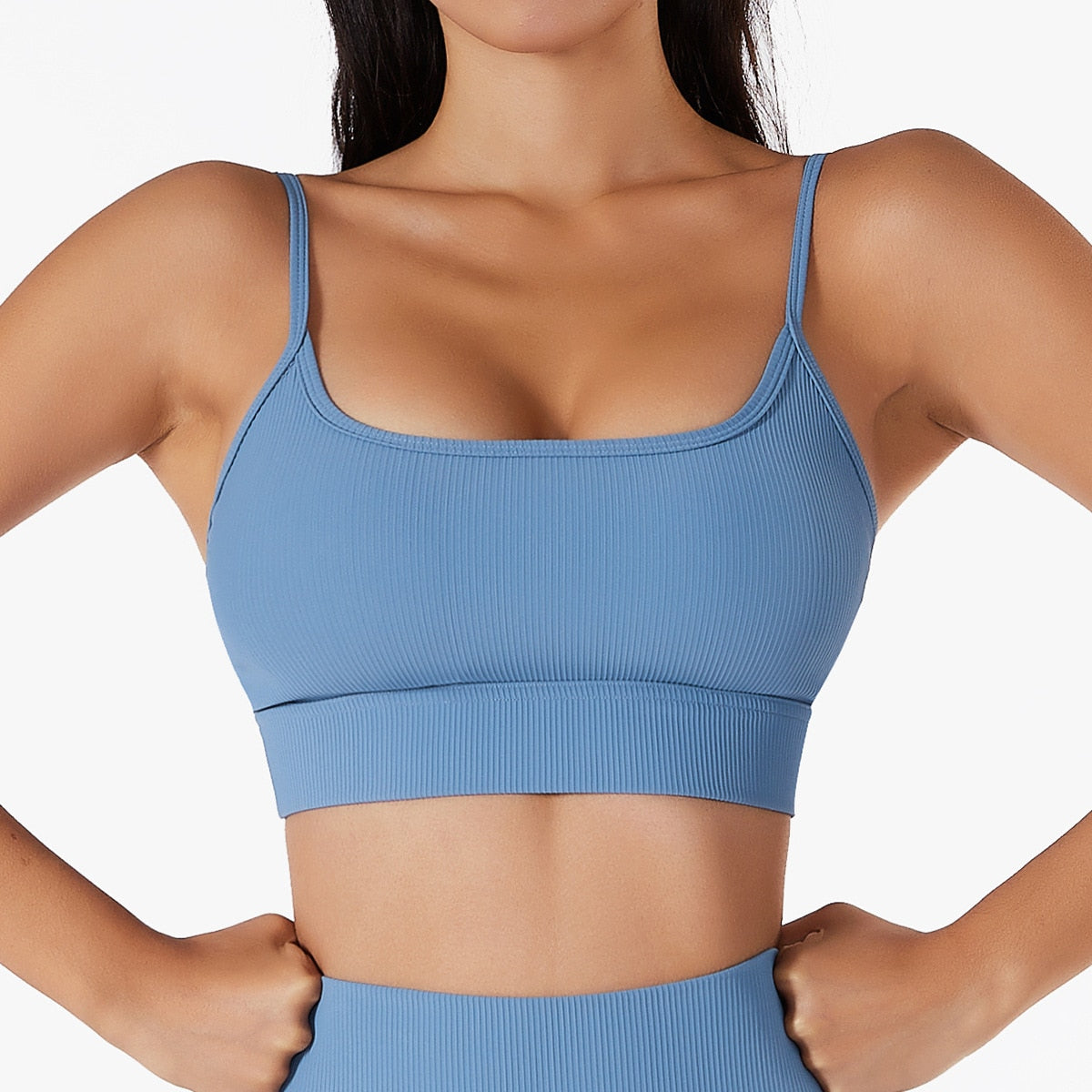 Seamless Women Yoga Set Workout Sportswear Gym Clothing Ribbed Fitness Long Sleeve Crop Top High Waist Leggings Sports Suits