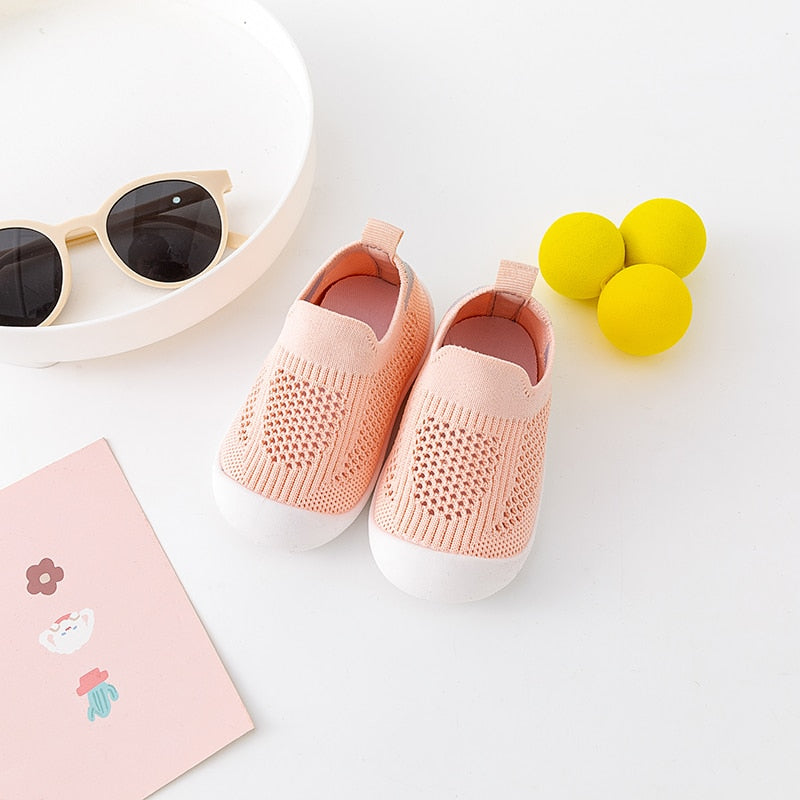 Spring Popular New Baby Shoes Mesh Knit Breathable Kid Girls Boys 0-3T Summer Slip-On Casual Sneakers Toddler Non-Skid Prewalker - Jeglowstore