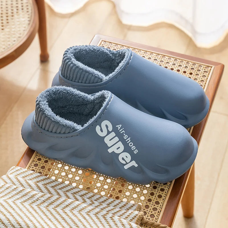 Winter Cotton Plush Indoor Outdoor Slippers - Jeglowstore
