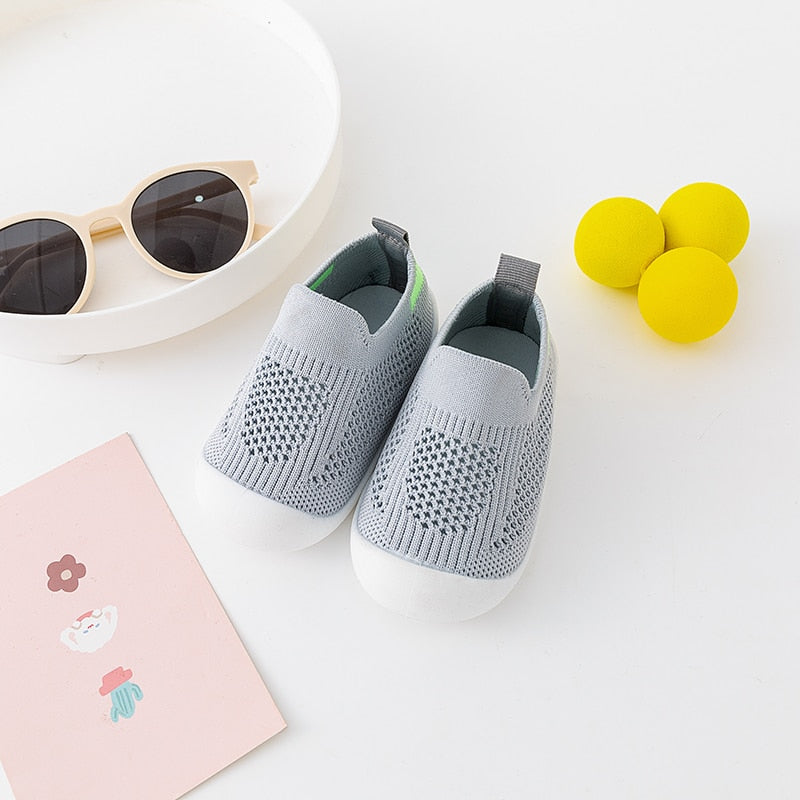 Spring Popular New Baby Shoes Mesh Knit Breathable Kid Girls Boys 0-3T Summer Slip-On Casual Sneakers Toddler Non-Skid Prewalker - Jeglowstore
