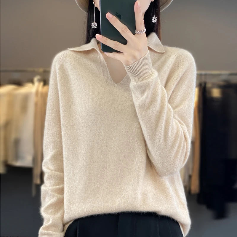 Women’s Loose Fit Wool T shirt - Jeglowstore