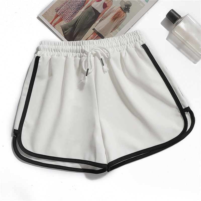 Sports Shorts Women Summer 2023 New Candy Color Anti Emptied Skinny Shorts Casual Lady Elastic Waist Beach Short Pants