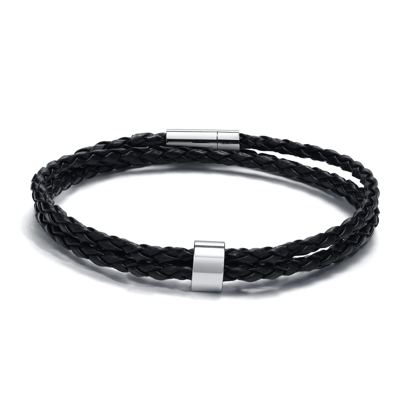 Custom Name Braided Leather Men’s Bracelet - Jeglowstore