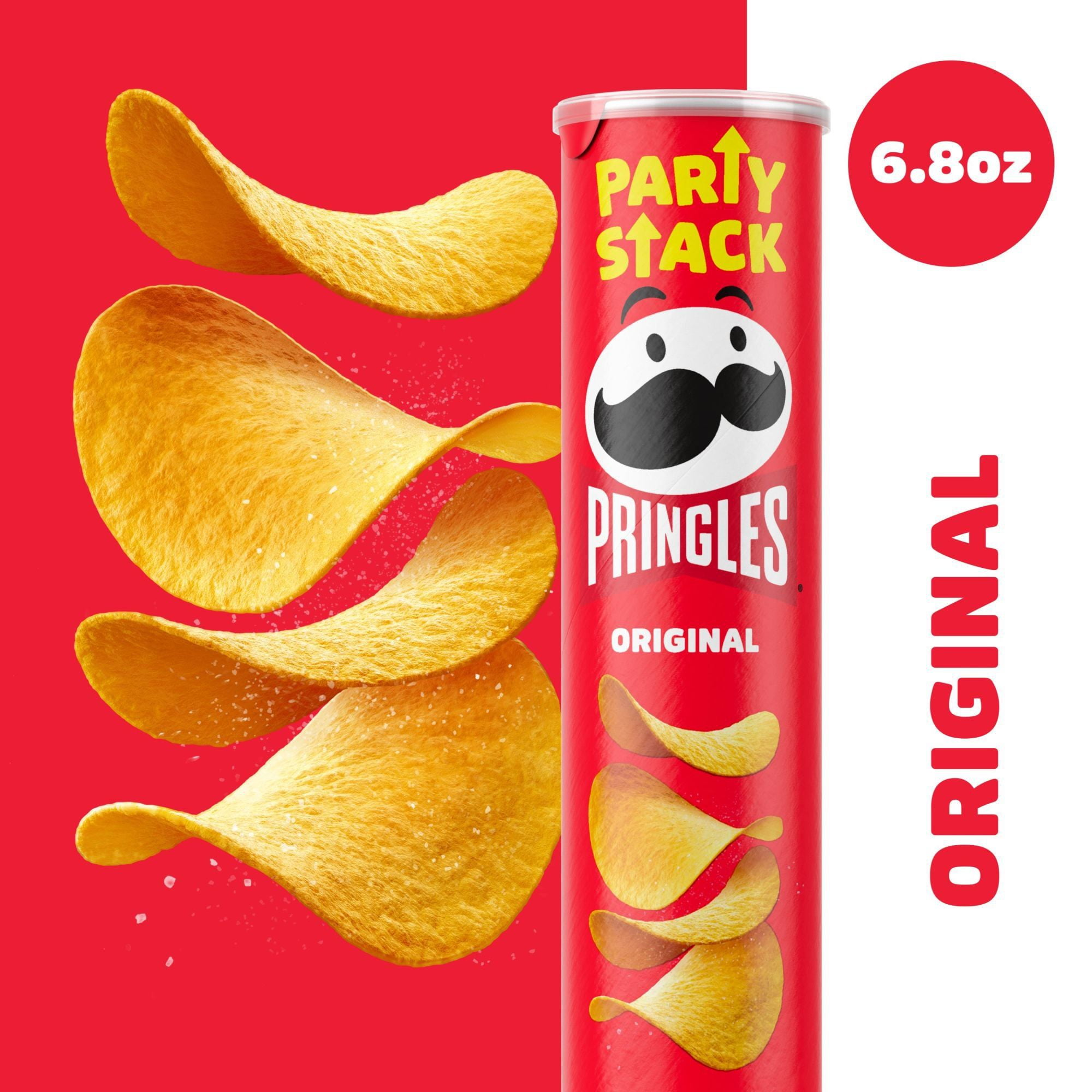 Pringles Original Potato Crisps Chips - Party Stack - 6.8 oz- Pack of 2