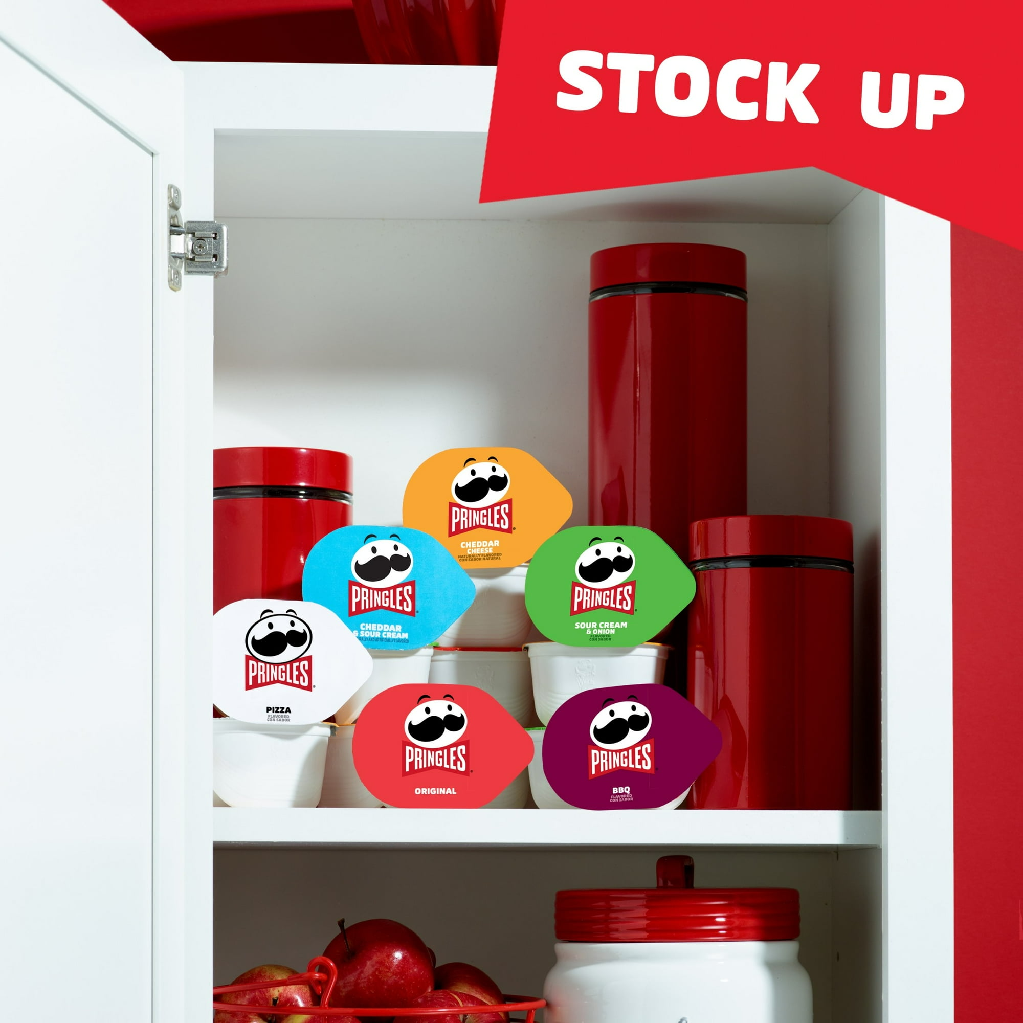 Pringles Snack Cups Variety Pack Potato Crisps Chips, Lunch Snacks, 27 Count