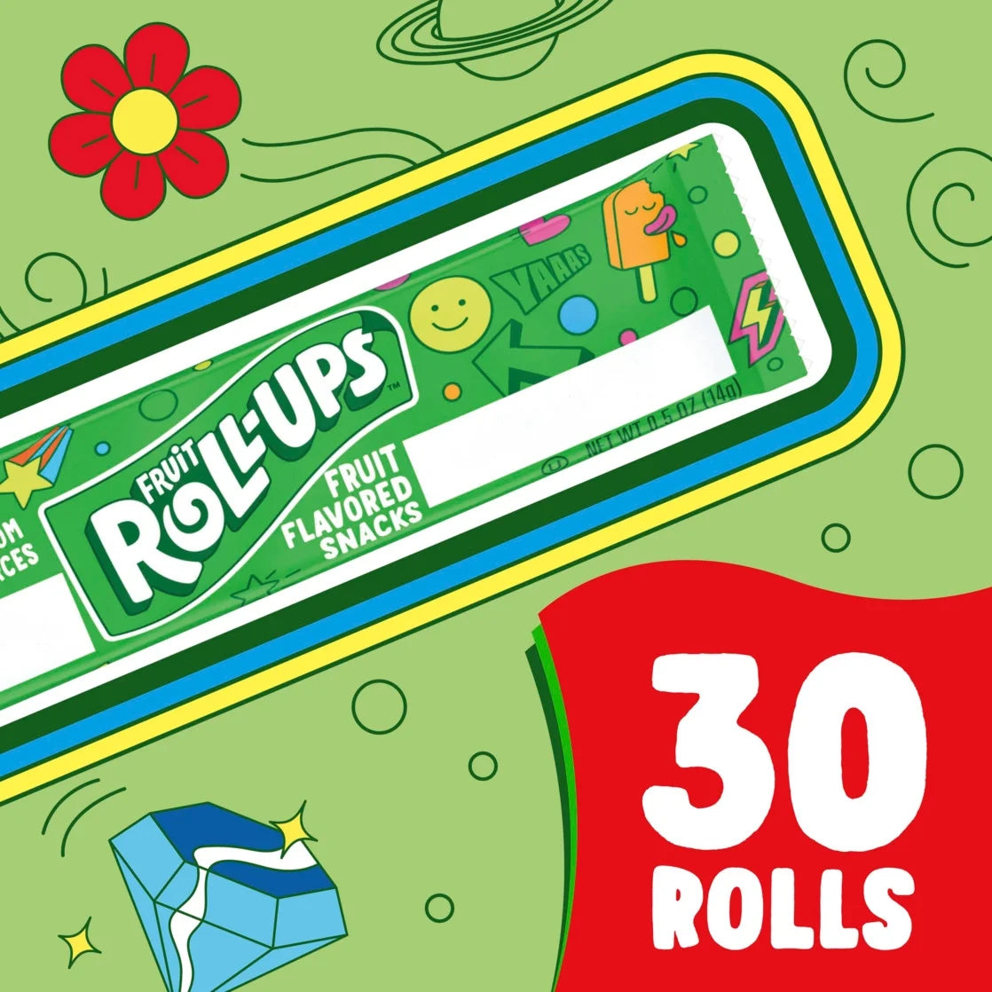 Fruit Roll-Ups Fruit Flavored Snacks, Gluten Free, Variety Pack, 30 Count, 15 oz