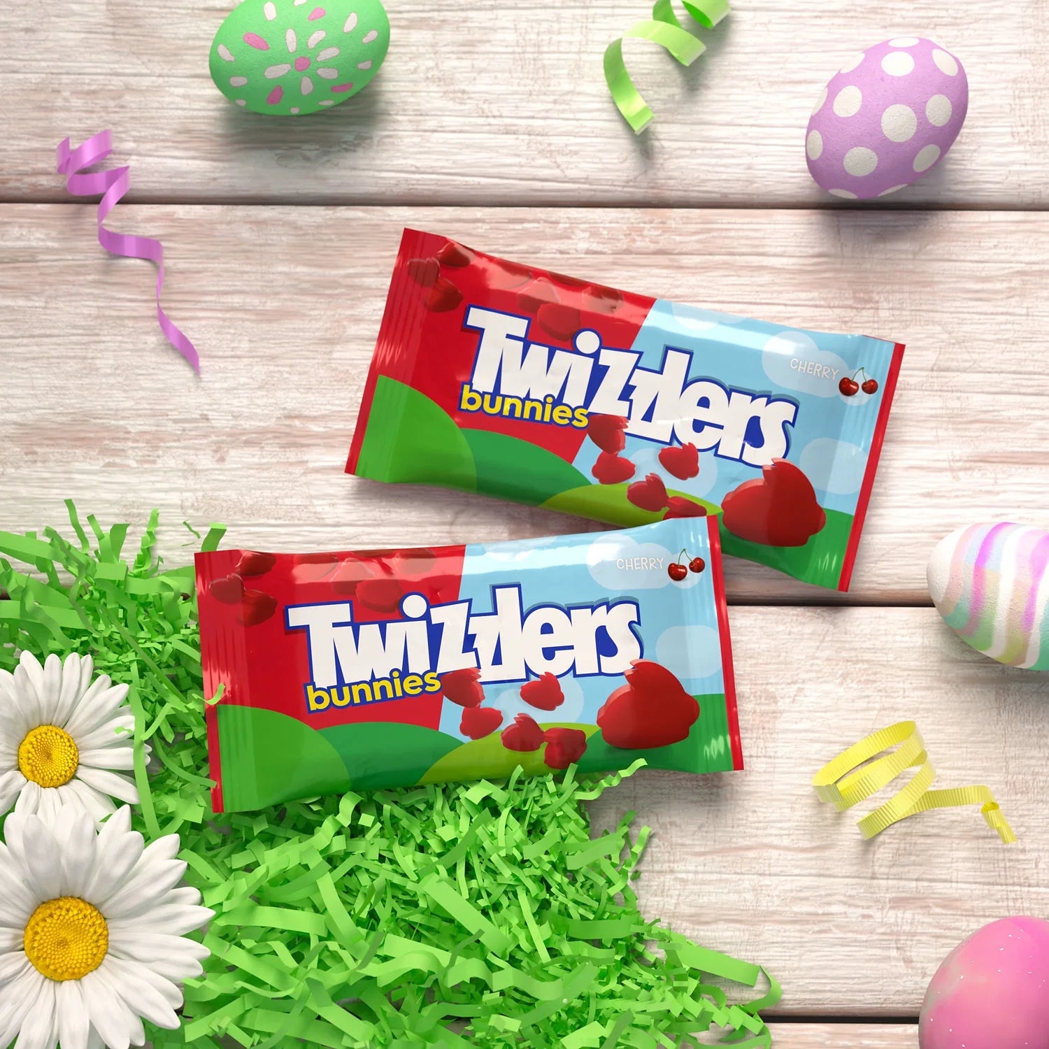 Twizzlers Cherry Flavored Bunnies Easter Candy, Bag 2.1 oz