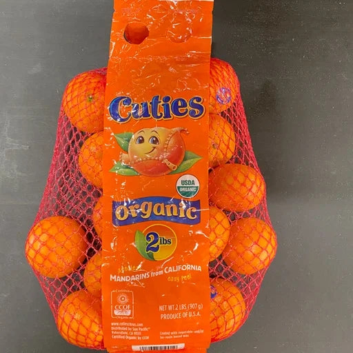 Fresh Sweet and juicy Organic Clementines, 2 lb Bag Orange