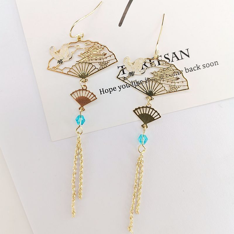 Animal Cat Cherry Blossoms Asymmetrical Earring Party Kitten Jewelry Gifts