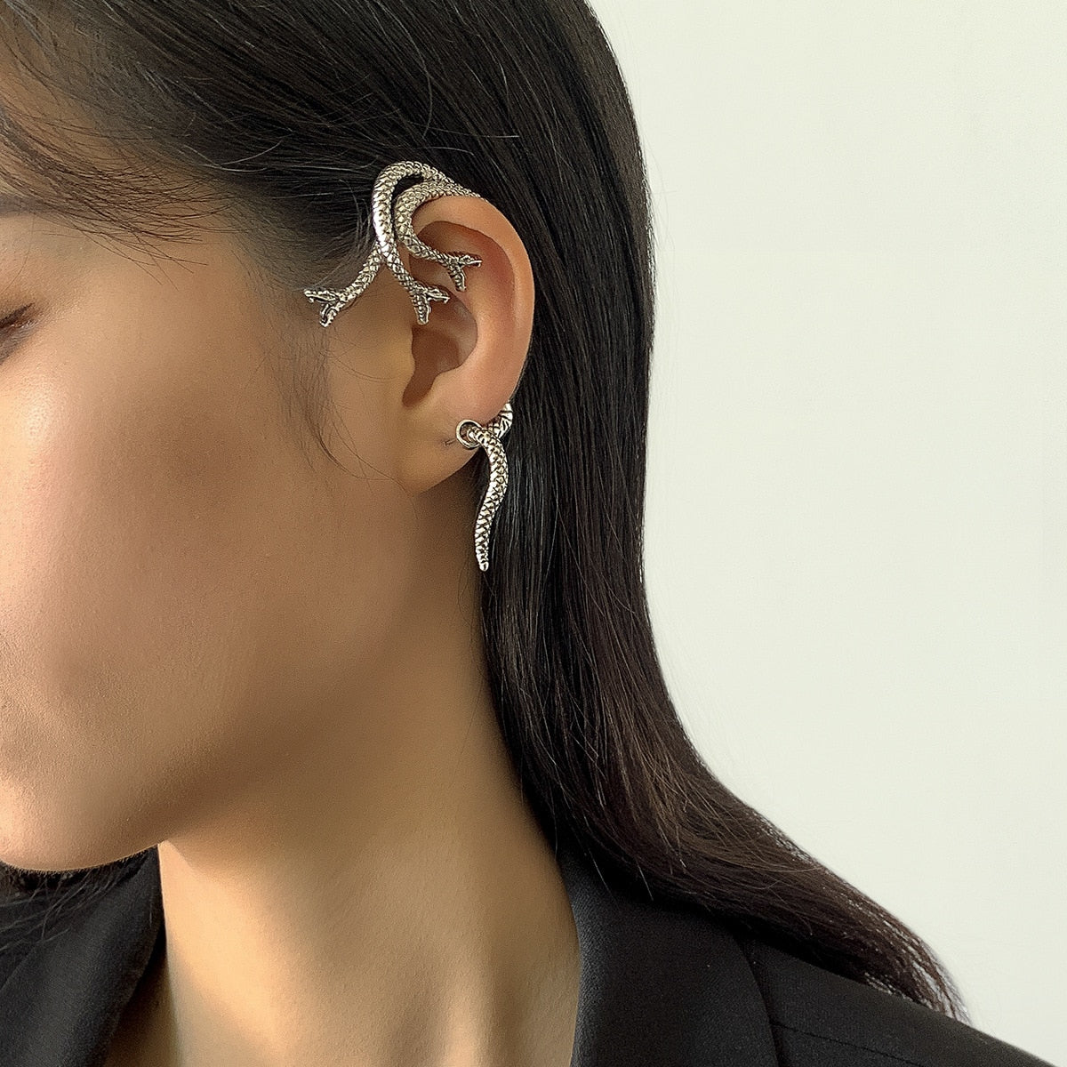 Punk Fairy Ear Cuff Earring Dark Elf Ear Clip No Piercing Earrings