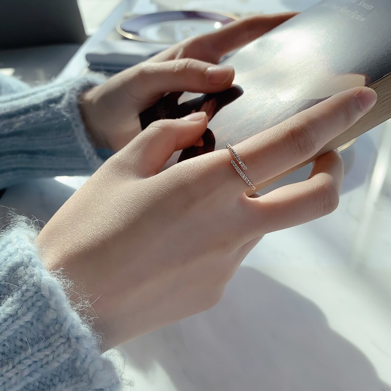 Minimalist Geometric Rose Gold Colour Ring