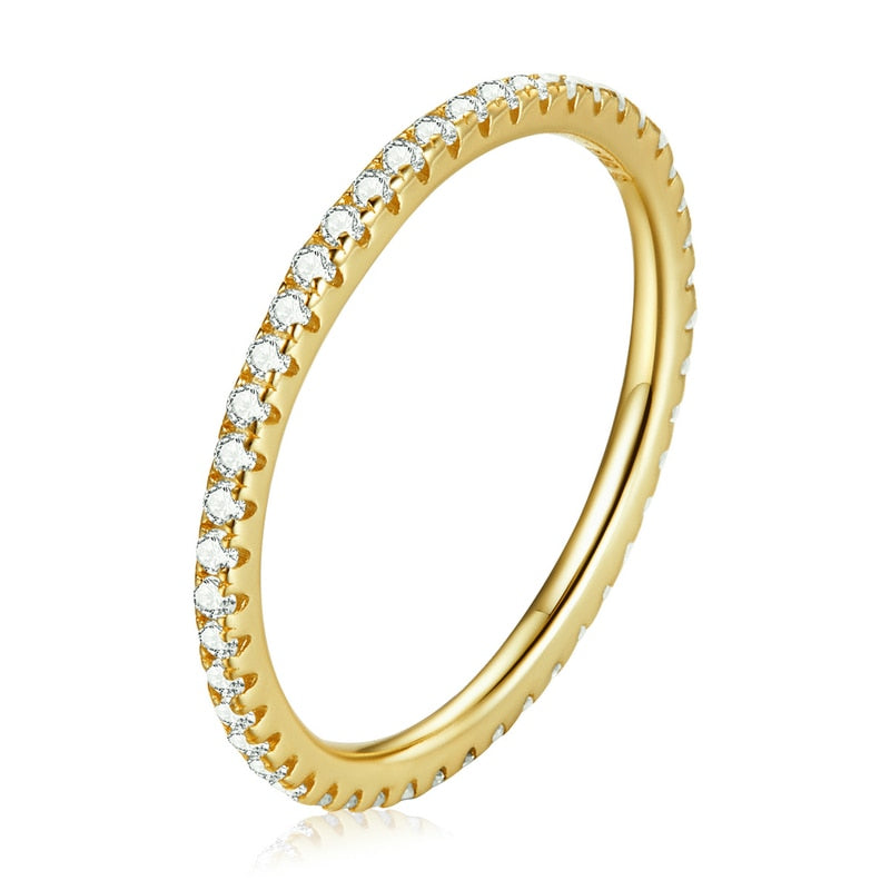 925 Sterling Silver CZ Simulated Diamond Stackable Ring