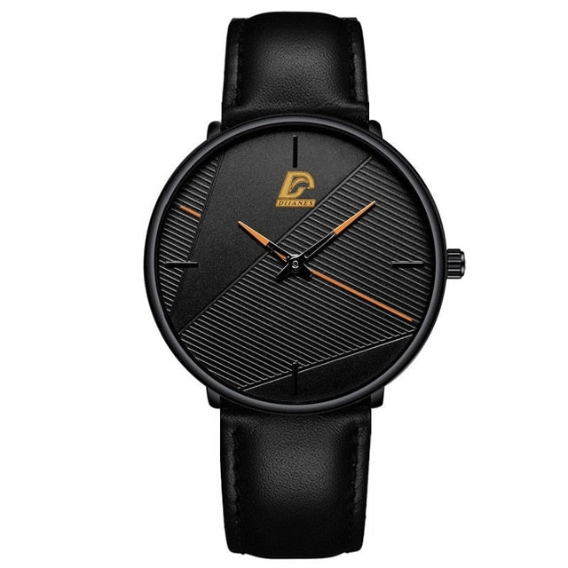 Minimalist Fashion Ultra-thin Watch Simple Men Business Quartz Wristwatch - Jeglowstore