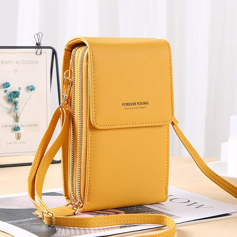 Buylor Soft Leather Women's Bag Wallets Touch Screen Cell Phone Purse Bags of Women Strap Handbag Female Crossbody Shoulder Bag