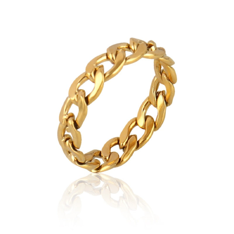 Chain Ring Stainless Steel Ring Set