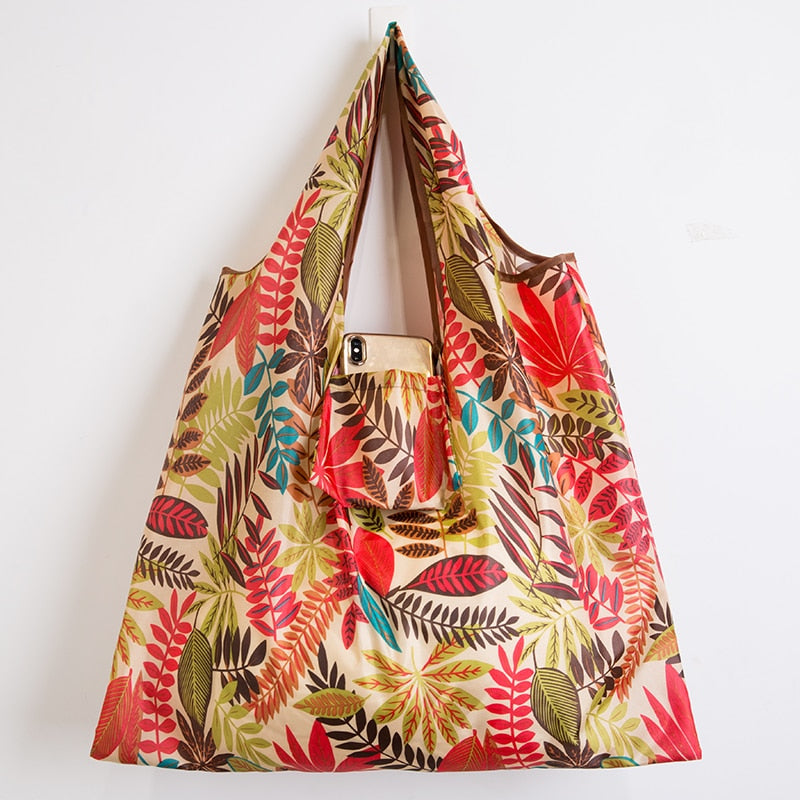 Big Size Thick Nylon Large Tote ECO Reusable Polyester Portable Foldable Bag