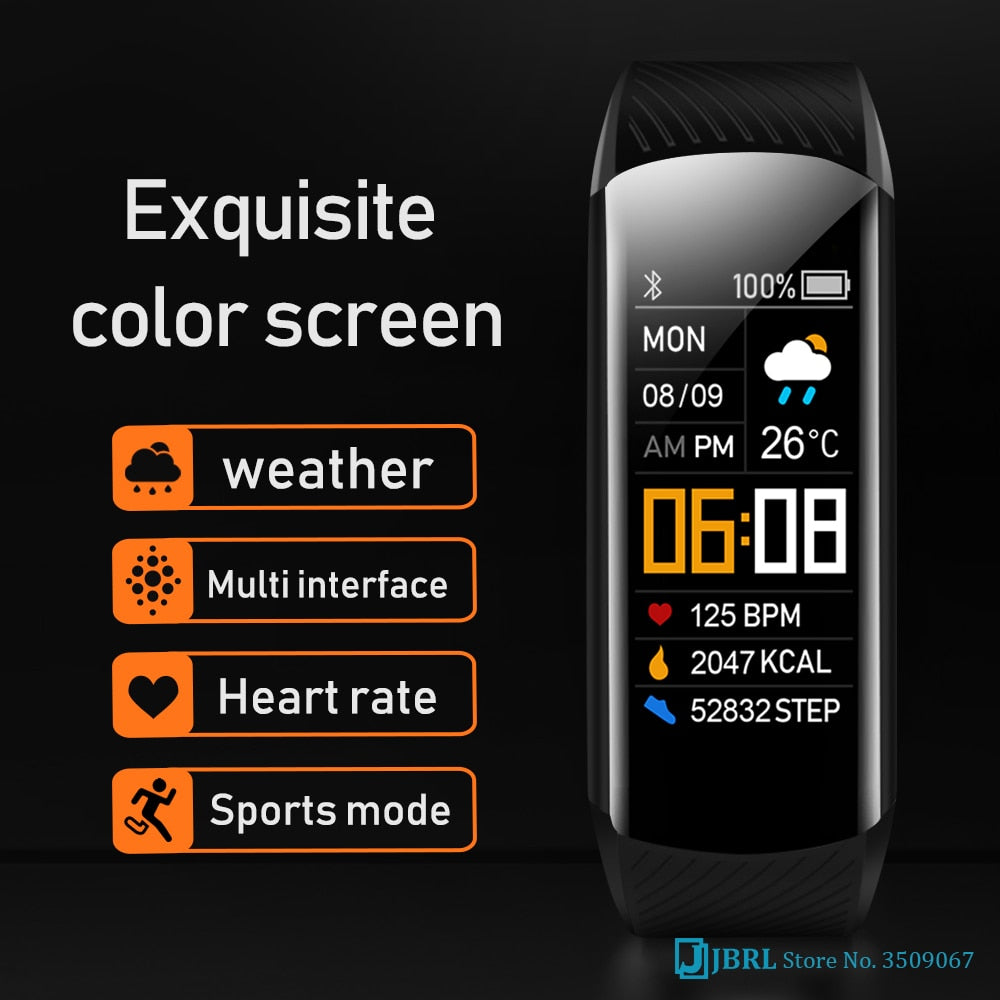 Fitness Tracker Android iOS Heart Rate Monitor Electronic Waterproof Smart Watch