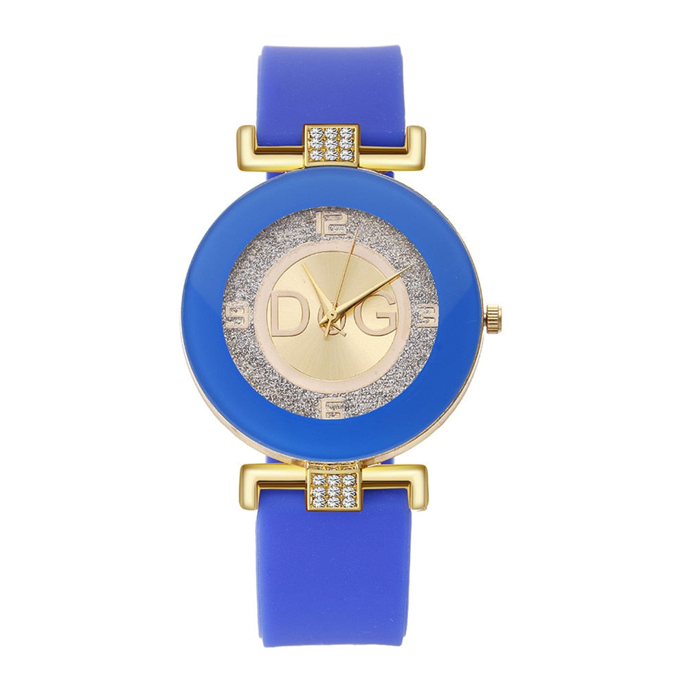 Minimalist Design Big Dial  Silicone Strap Wristwatch