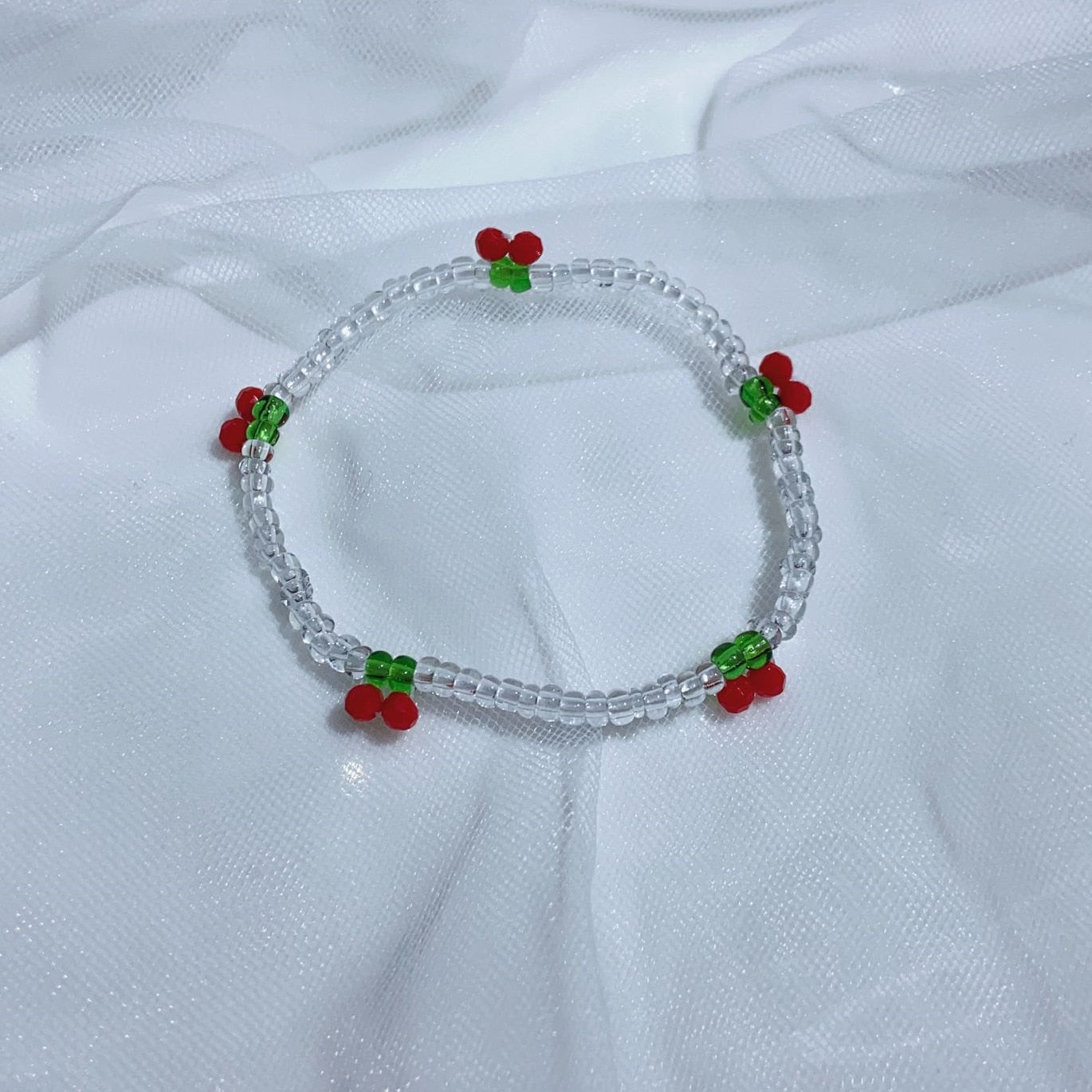 Donarsei Bohemia Beaded Red Cherry Necklace
