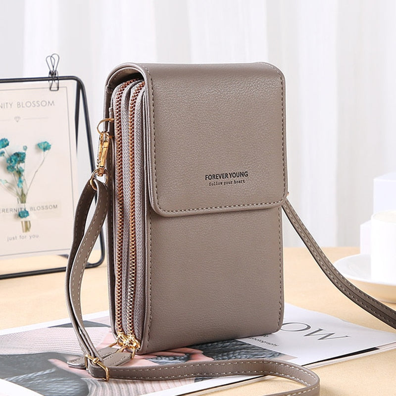 Buylor Soft Leather Women's Bag Wallets Touch Screen Cell Phone Purse Bags of Women Strap Handbag Female Crossbody Shoulder Bag